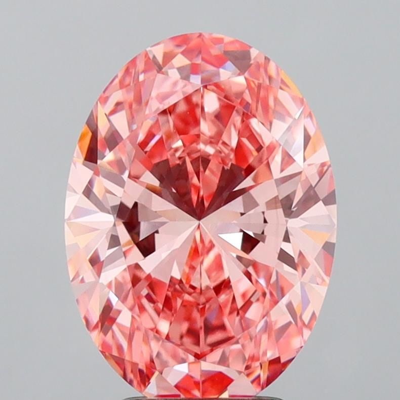 Loose Diamond - OVAL 3.5ct Fancy Vivid Pink VVS2: Loose Diamond - OVAL 3.5ct Fancy Vivid Pink VVS2 Source: This is a real non-mined Diamond that has been grown in a lab Shape: OVAL Carats: 3.5 Color: Fancy Vivid Pink Certification: IGI Video:
