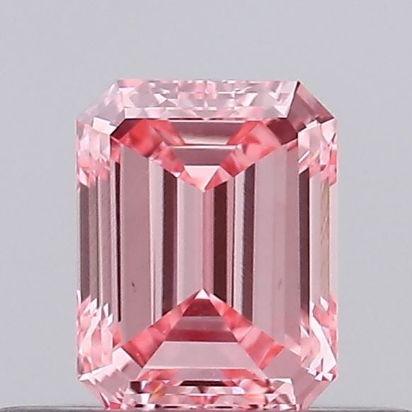 Loose Diamond - EMERALD 0.26ct Fancy Intense Pink VVS2: Loose Diamond - EMERALD 0.26ct Fancy Intense Pink VVS2 Source: This is a real non-mined Diamond that has been grown in a lab Shape: EMERALD Carats: 0.26 Color: Fancy Intense Pink Certification: NONE V
