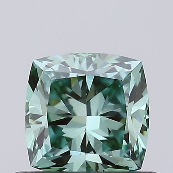 Loose Diamond - CUSHION MODIFIED 0.49ct Fancy Vivid Green VS1: Loose Diamond - CUSHION MODIFIED 0.49ct Fancy Vivid Green VS1 Source: This is a real non-mined Diamond that has been grown in a lab Shape: CUSHION MODIFIED Carats: 0.49 Color: Fancy Vivid Green Certif