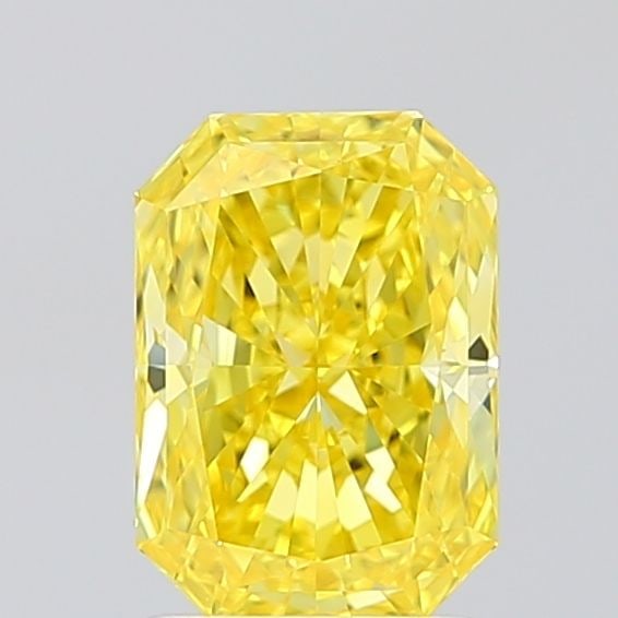 Loose Diamond - RADIANT 1.58ct Fancy Vivid Yellow VS1: Loose Diamond - RADIANT 1.58ct Fancy Vivid Yellow VS1 Source: This is a real non-mined Diamond that has been grown in a lab Shape: RADIANT Carats: 1.58 Color: Fancy Vivid Yellow Certification: IGI Vid