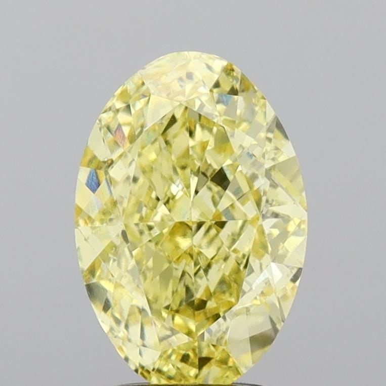 Loose Diamond - OVAL 3.0ct Fancy Intense Yellow VS1: Loose Diamond - OVAL 3.0ct Fancy Intense Yellow VS1 Source: This is a real non-mined Diamond that has been grown in a lab Shape: OVAL Carats: 3.0 Color: Fancy Intense Yellow Certification: IGI Video: