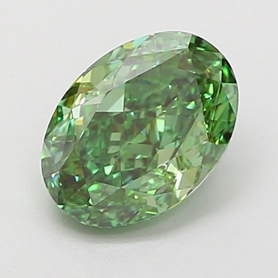 Loose Diamond - OVAL 1.61ct Fancy Vivid Green VVS2: Loose Diamond - OVAL 1.61ct Fancy Vivid Green VVS2 Source: This is a real non-mined Diamond that has been grown in a lab Shape: OVAL Carats: 1.61 Color: Fancy Vivid Green Certification: IGI Video: