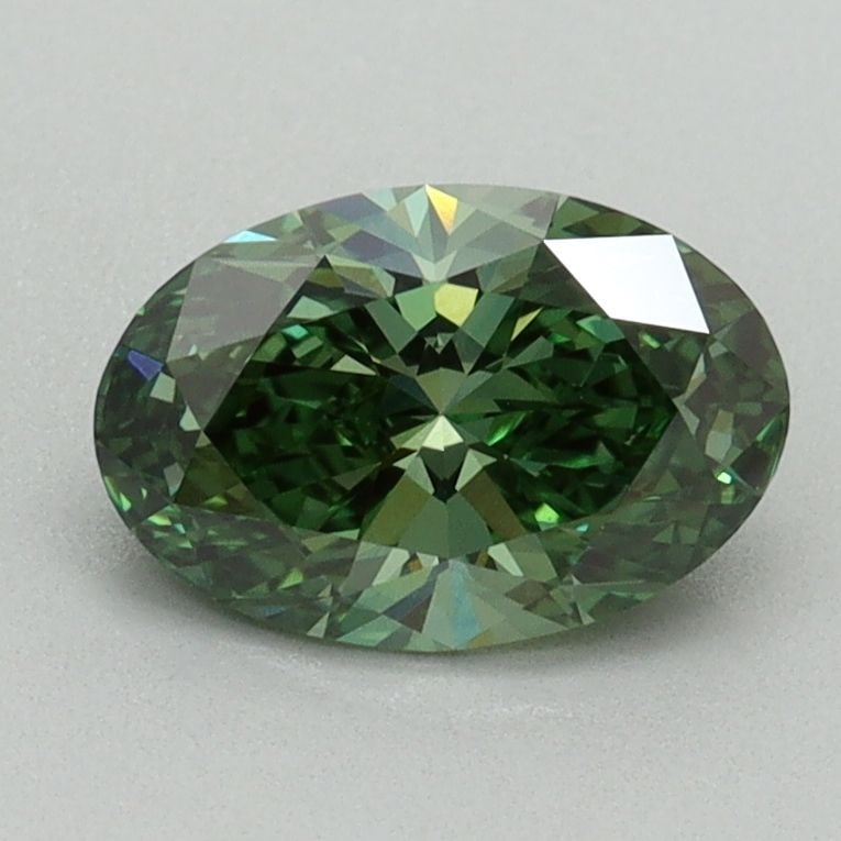 Loose Diamond - OVAL 1.07ct Fancy Vivid Green VVS2: Loose Diamond - OVAL 1.07ct Fancy Vivid Green VVS2 Source: This is a real non-mined Diamond that has been grown in a lab Shape: OVAL Carats: 1.07 Color: Fancy Vivid Green Certification: IGI Video: