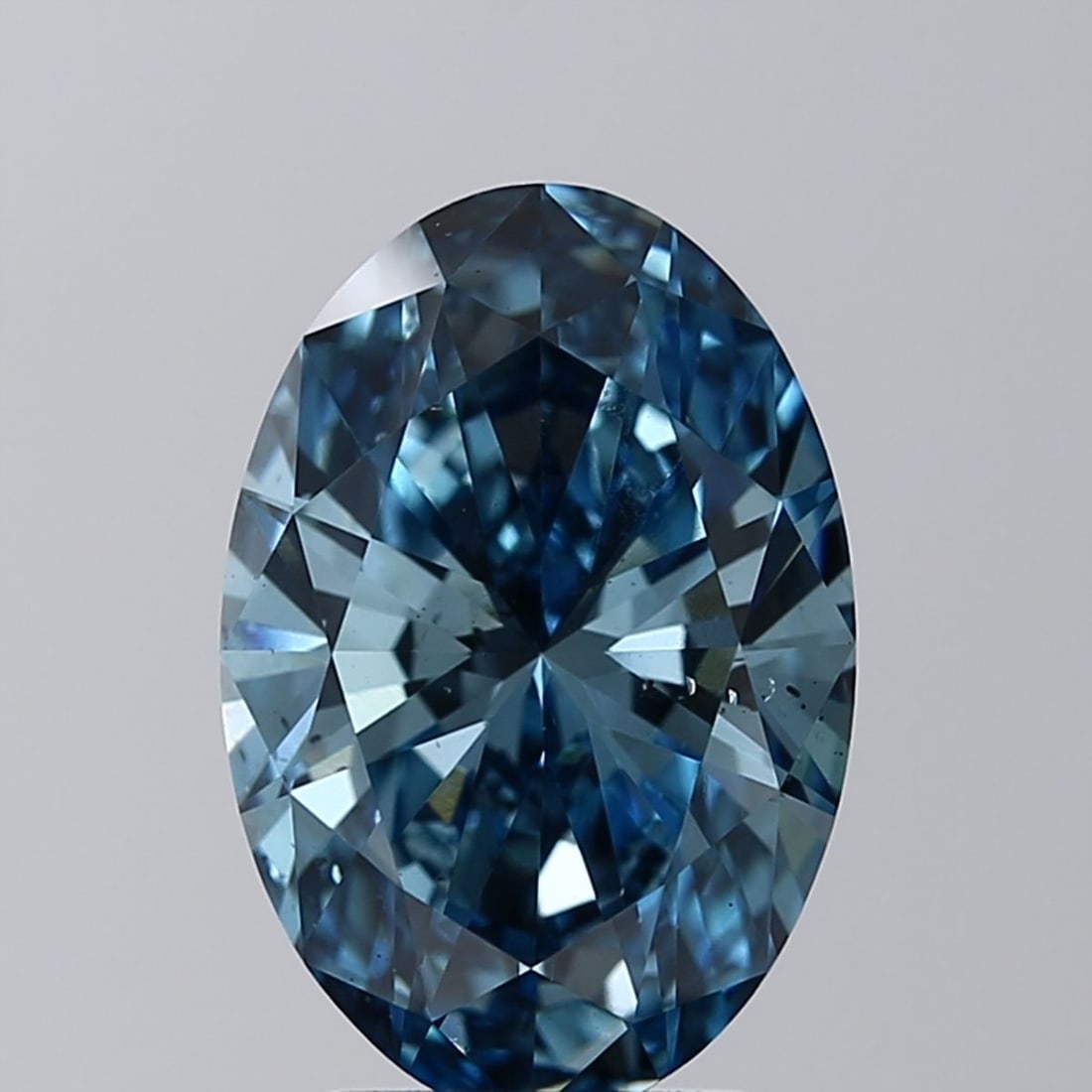 Loose Diamond - OVAL 3.01ct Fancy Vivid Blue SI1: Loose Diamond - OVAL 3.01ct Fancy Vivid Blue SI1 Source: This is a real non-mined Diamond that has been grown in a lab Shape: OVAL Carats: 3.01 Color: Fancy Vivid Blue Certification: IGI Video: