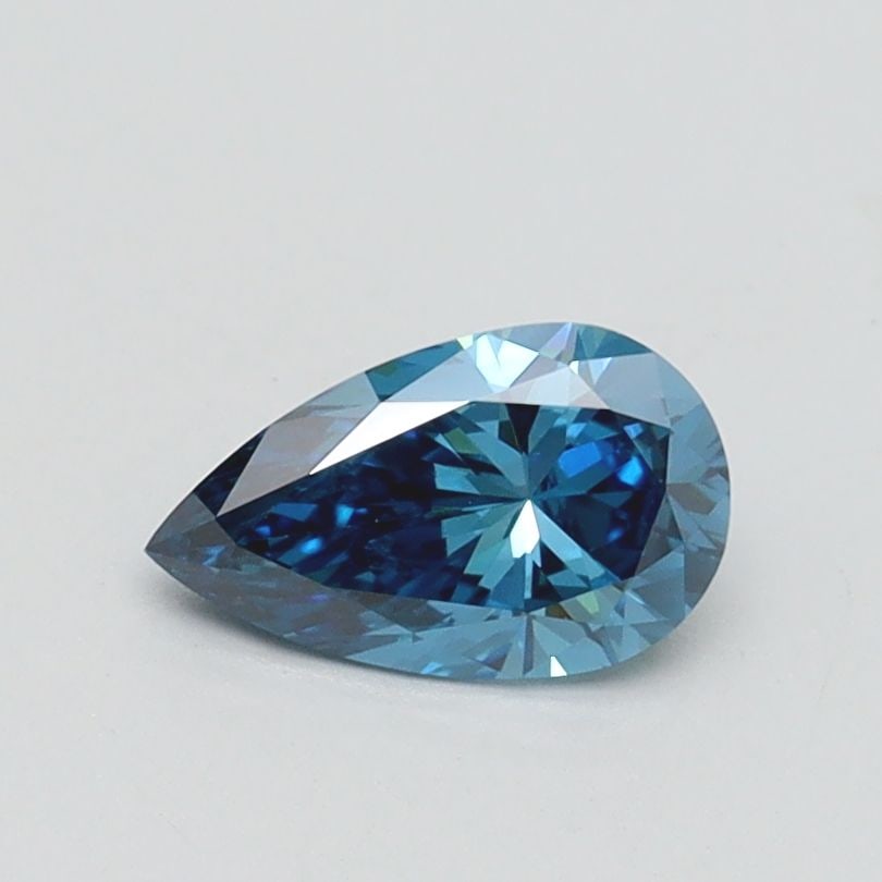 Loose Diamond - PEAR 0.5ct Fancy Vivid Blue VVS2: Loose Diamond - PEAR 0.5ct Fancy Vivid Blue VVS2 Source: This is a real non-mined Diamond that has been grown in a lab Shape: PEAR Carats: 0.5 Color: Fancy Vivid Blue Certification: IGI Video: