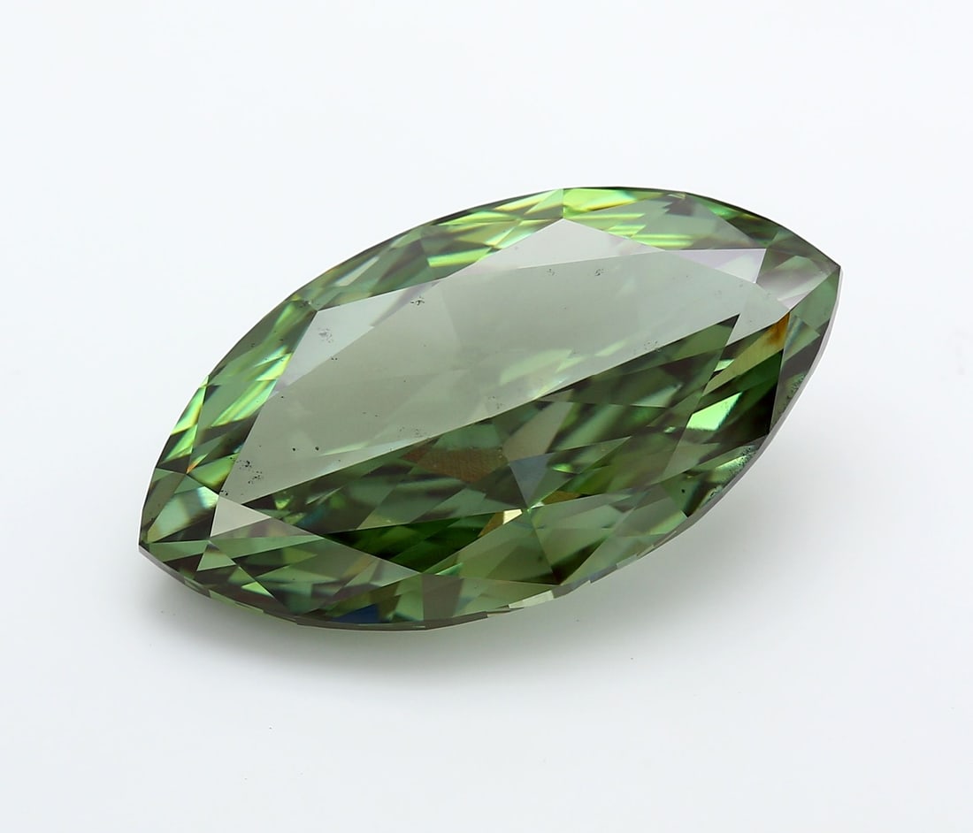 Loose Diamond - MARQUISE 20.06ct Fancy Vivid Green VS2 (1 of 1)