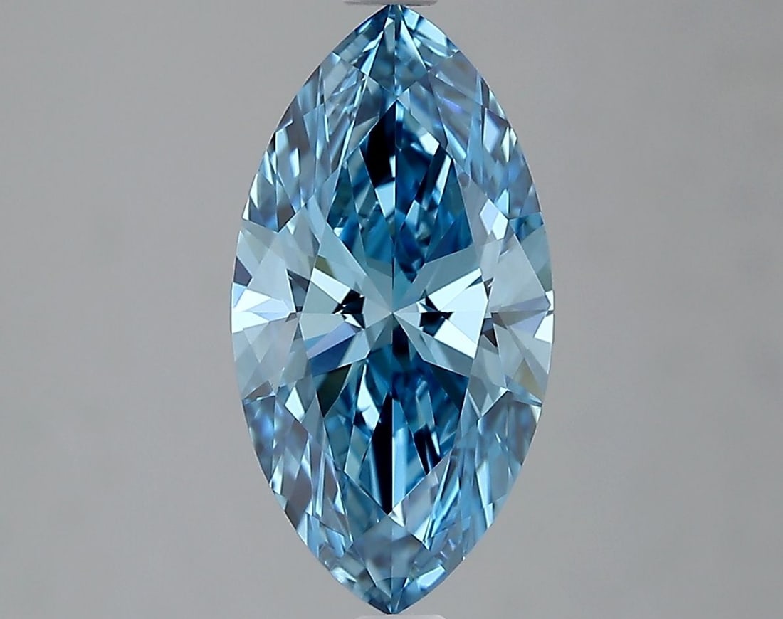 Loose Diamond - MARQUISE 2.01ct Fancy Vivid Blue VVS2: Loose Diamond - MARQUISE 2.01ct Fancy Vivid Blue VVS2 Source: This is a real non-mined Diamond that has been grown in a lab Shape: MARQUISE Carats: 2.01 Color: Fancy Vivid Blue Certification: IGI Vide