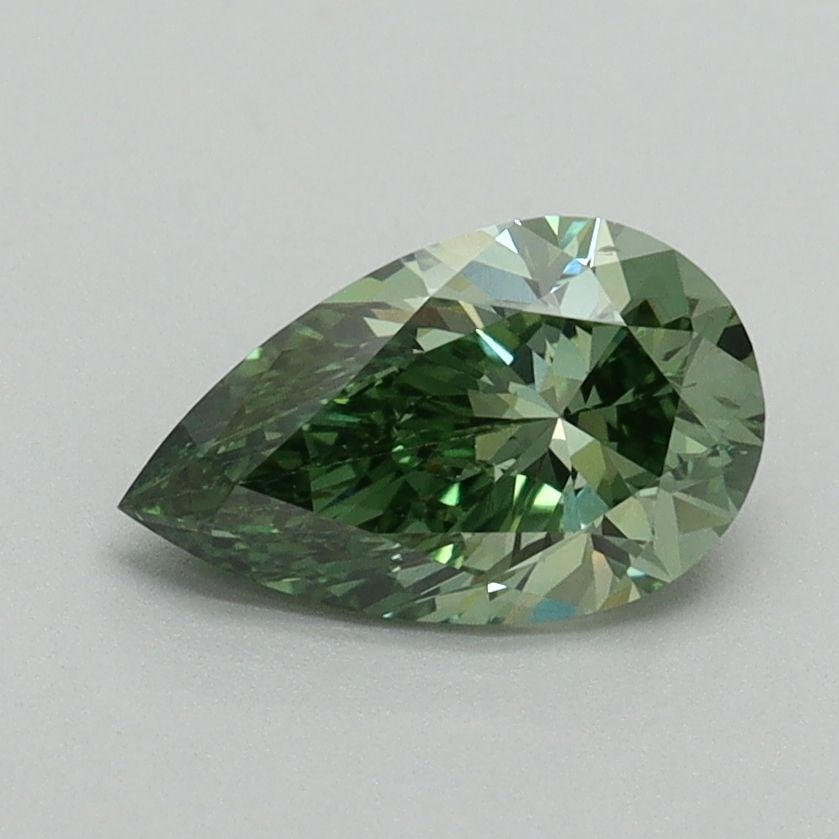 Loose Diamond - PEAR 1.0ct Fancy Vivid Green VS1: Loose Diamond - PEAR 1.0ct Fancy Vivid Green VS1 Source: This is a real non-mined Diamond that has been grown in a lab Shape: PEAR Carats: 1.0 Color: Fancy Vivid Green Certification: IGI Video: