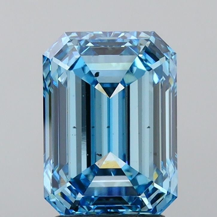 Loose Diamond - EMERALD 3.01ct Fancy Vivid Blue SI1: Loose Diamond - EMERALD 3.01ct Fancy Vivid Blue SI1 Source: This is a real non-mined Diamond that has been grown in a lab Shape: EMERALD Carats: 3.01 Color: Fancy Vivid Blue Certification: IGI Video: