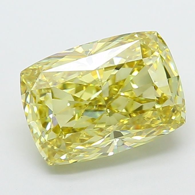 Loose Diamond - CUSHION MODIFIED 3.56ct Fancy Intense Yellow VS2: Loose Diamond - CUSHION MODIFIED 3.56ct Fancy Intense Yellow VS2 Source: This is a real non-mined Diamond that has been grown in a lab Shape: CUSHION MODIFIED Carats: 3.56 Color: Fancy Intense Yellow