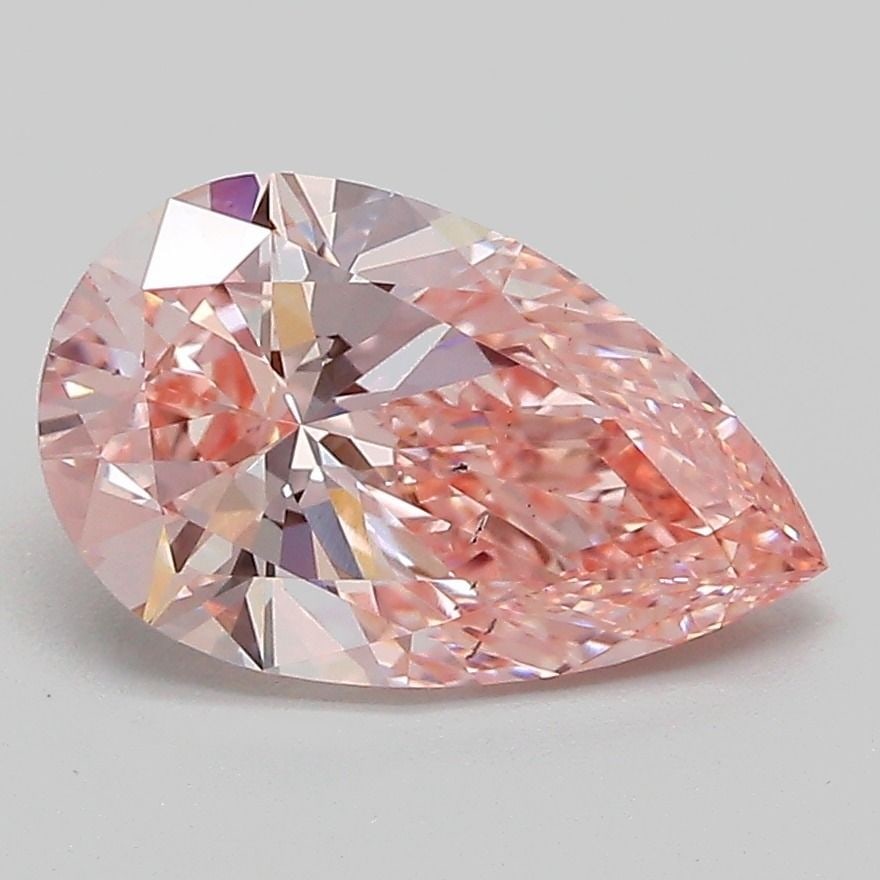 Loose Diamond - PEAR 2.06ct Fancy Intense Pink SI1: Loose Diamond - PEAR 2.06ct Fancy Intense Pink SI1 Source: This is a real non-mined Diamond that has been grown in a lab Shape: PEAR Carats: 2.06 Color: Fancy Intense Pink Certification: IGI Video: