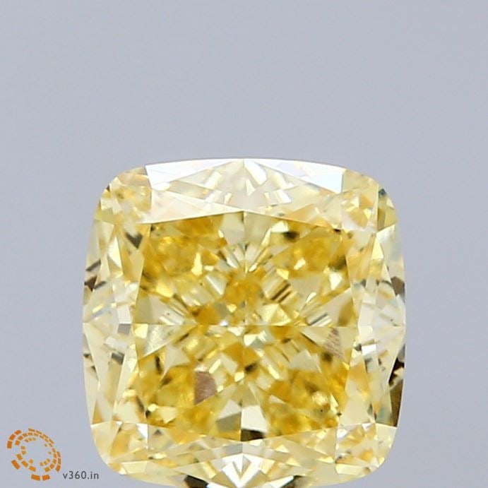 Loose Diamond - CUSHION MODIFIED 2.57ct Fancy Intense Yellow VS1: Loose Diamond - CUSHION MODIFIED 2.57ct Fancy Intense Yellow VS1 Source: This is a real non-mined Diamond that has been grown in a lab Shape: CUSHION MODIFIED Carats: 2.57 Color: Fancy Intense Yellow 