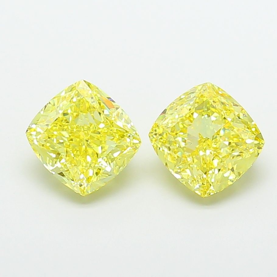 Loose Diamond - CUSHION MODIFIED 4.06ct Fancy Intense Yellow VS1: Loose Diamond - CUSHION MODIFIED 4.06ct Fancy Intense Yellow VS1 Source: This is a real non-mined Diamond that has been grown in a lab Shape: CUSHION MODIFIED Carats: 4.06 Color: Fancy Intense Yellow
