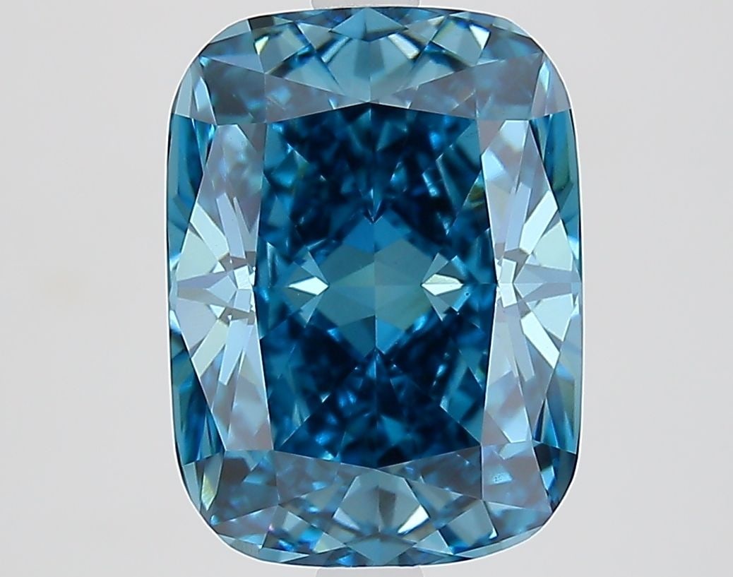 Loose Diamond - CUSHION MODIFIED 3.86ct Fancy Vivid Blue VS1: Loose Diamond - CUSHION MODIFIED 3.86ct Fancy Vivid Blue VS1 Source: This is a real non-mined Diamond that has been grown in a lab Shape: CUSHION MODIFIED Carats: 3.86 Color: Fancy Vivid Blue Certific