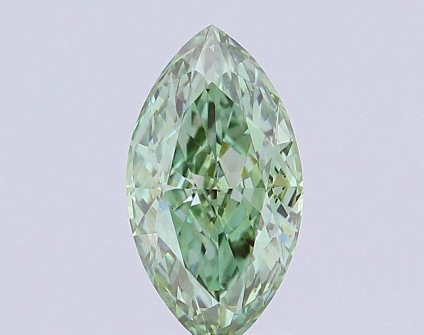 Loose Diamond - MARQUISE 1.51ct Fancy Vivid Green VS1: Loose Diamond - MARQUISE 1.51ct Fancy Vivid Green VS1 Source: This is a real non-mined Diamond that has been grown in a lab Shape: MARQUISE Carats: 1.51 Color: Fancy Vivid Green Certification: IGI Vid