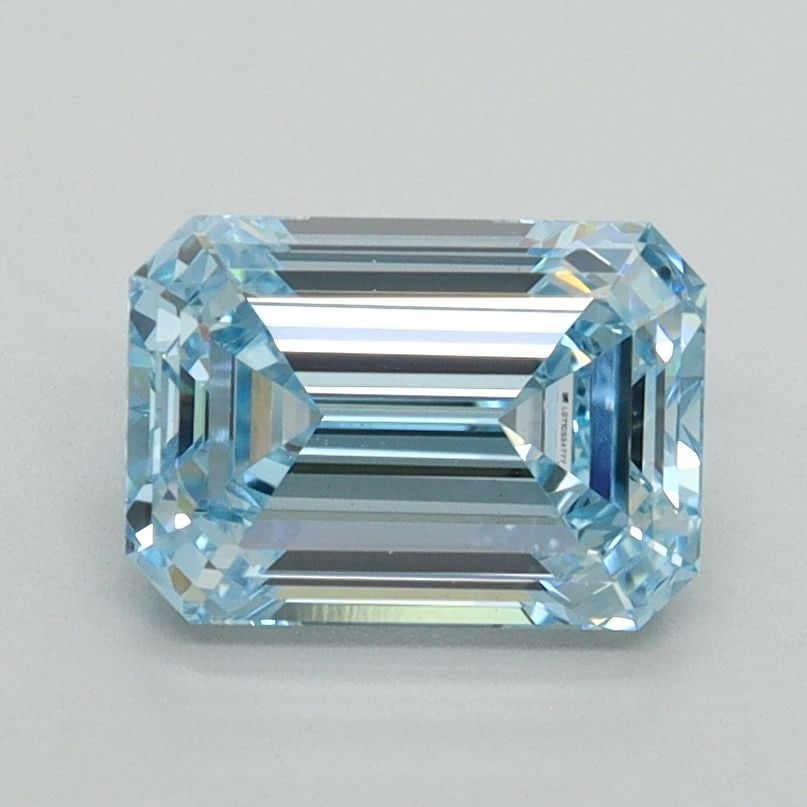 Loose Diamond - EMERALD 1.55ct Fancy Vivid Blue VVS2: Loose Diamond - EMERALD 1.55ct Fancy Vivid Blue VVS2 Source: This is a real non-mined Diamond that has been grown in a lab Shape: EMERALD Carats: 1.55 Color: Fancy Vivid Blue Certification: IGI Video: