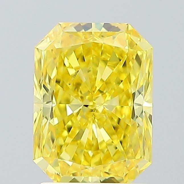 Loose Diamond - RADIANT 2.01ct Fancy Vivid Yellow VS2: Loose Diamond - RADIANT 2.01ct Fancy Vivid Yellow VS2 Source: This is a real non-mined Diamond that has been grown in a lab Shape: RADIANT Carats: 2.01 Color: Fancy Vivid Yellow Certification: IGI