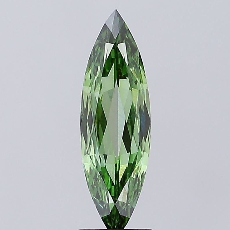 Loose Diamond - MARQUISE 1.8ct Fancy Vivid Green VVS2: Loose Diamond - MARQUISE 1.8ct Fancy Vivid Green VVS2 Source: This is a real non-mined Diamond that has been grown in a lab Shape: MARQUISE Carats: 1.8 Color: Fancy Vivid Green Certification: IGI
