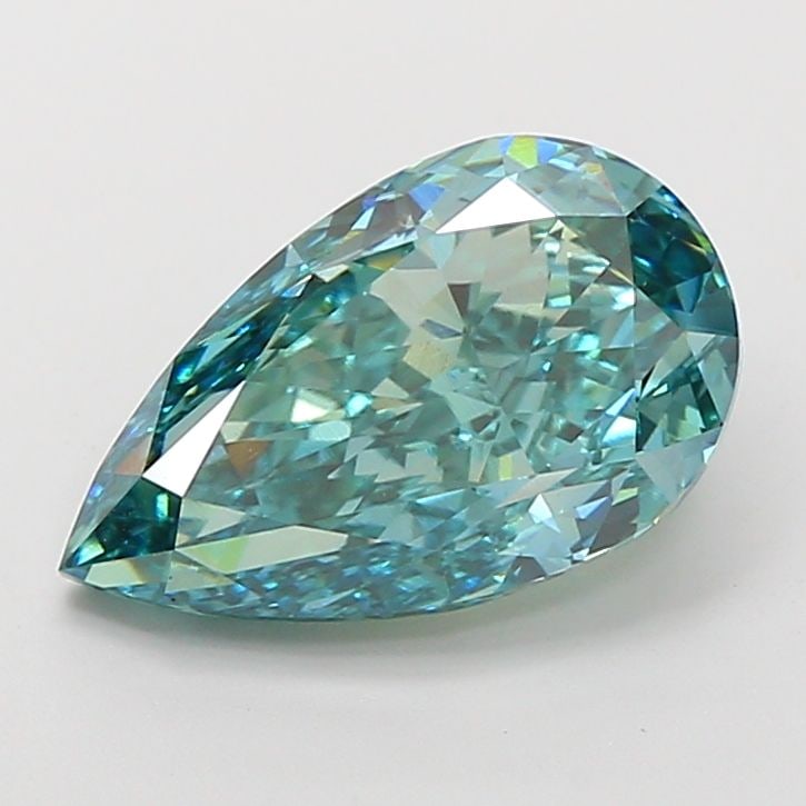 Loose Diamond - PEAR 4.05ct Fancy Vivid Green VVS2: Loose Diamond - PEAR 4.05ct Fancy Vivid Green VVS2 Source: This is a real non-mined Diamond that has been grown in a lab Shape: PEAR Carats: 4.05 Color: Fancy Vivid Green Certification: IGI Video: