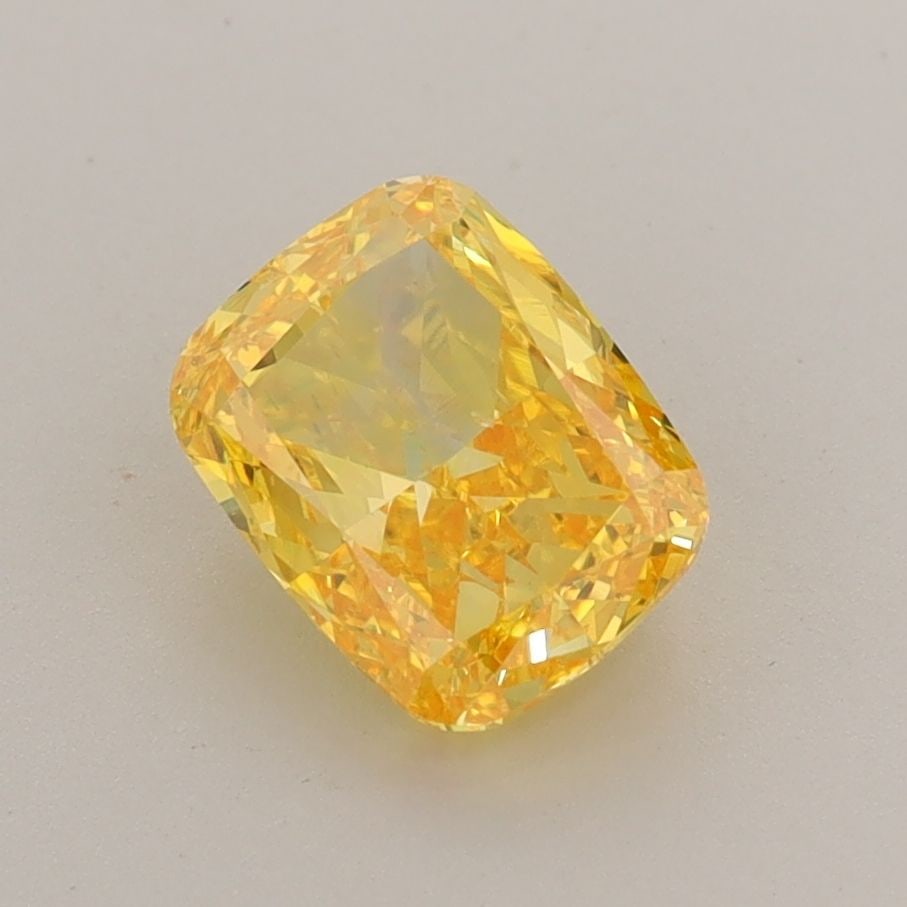 Loose Diamond - CUSHION BRILLIANT 1.51ct Fancy Vivid Yellow SI1: Loose Diamond - CUSHION BRILLIANT 1.51ct Fancy Vivid Yellow SI1 Source: This is a real non-mined Diamond that has been grown in a lab Shape: CUSHION BRILLIANT Carats: 1.51 Color: Fancy Vivid Yellow Ce