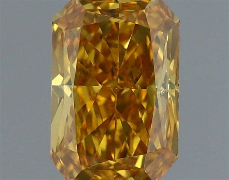Loose Diamond - RADIANT 0.56ct Fancy Intense Brownish Yellow VS1: Loose Diamond - RADIANT 0.56ct Fancy Intense Brownish Yellow VS1 Source: This is a real non-mined Diamond that has been grown in a lab Shape: RADIANT Carats: 0.56 Color: Fancy Intense Brownish Yellow 