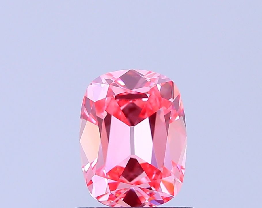 Loose Diamond - CUSHION BRILLIANT 1.0ct Fancy Vivid Pink VS1: Loose Diamond - CUSHION BRILLIANT 1.0ct Fancy Vivid Pink VS1 Source: This is a real non-mined Diamond that has been grown in a lab Shape: CUSHION BRILLIANT Carats: 1.0 Color: Fancy Vivid Pink