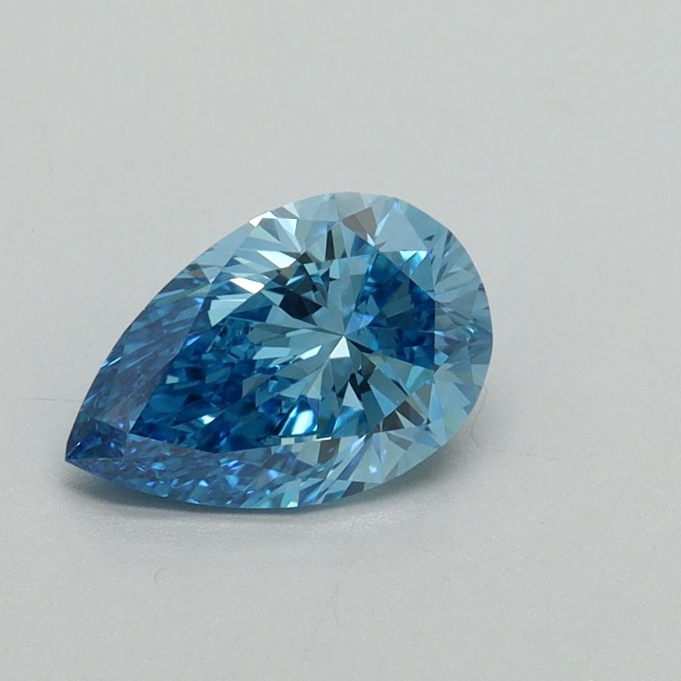 Loose Diamond - PEAR 1.06ct Fancy Vivid Blue VS1: Loose Diamond - PEAR 1.06ct Fancy Vivid Blue VS1 Source: This is a real non-mined Diamond that has been grown in a lab Shape: PEAR Carats: 1.06 Color: Fancy Vivid Blue Certification: IGI Video: Video