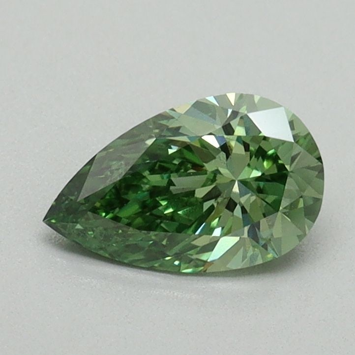 Loose Diamond - PEAR 0.64ct Fancy Vivid Green VVS2: Loose Diamond - PEAR 0.64ct Fancy Vivid Green VVS2 Source: This is a real non-mined Diamond that has been grown in a lab Shape: PEAR Carats: 0.64 Color: Fancy Vivid Green Certification: IGI Video: