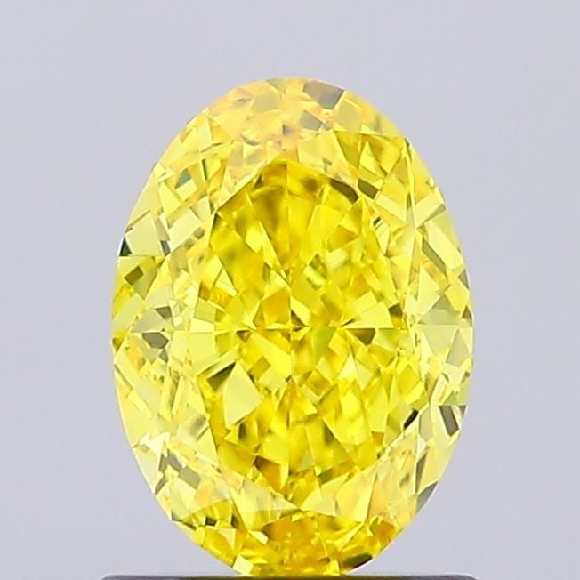 Loose Diamond - OVAL 1.02ct Fancy Vivid Yellow VS1: Loose Diamond - OVAL 1.02ct Fancy Vivid Yellow VS1 Source: This is a real non-mined Diamond that has been grown in a lab Shape: OVAL Carats: 1.02 Color: Fancy Vivid Yellow Certification: NONE Video: