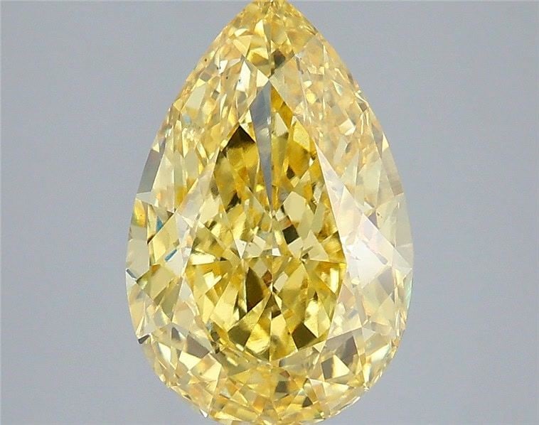 Loose Diamond - PEAR 3.05ct Fancy Vivid Yellow VS1 (1 of 1)