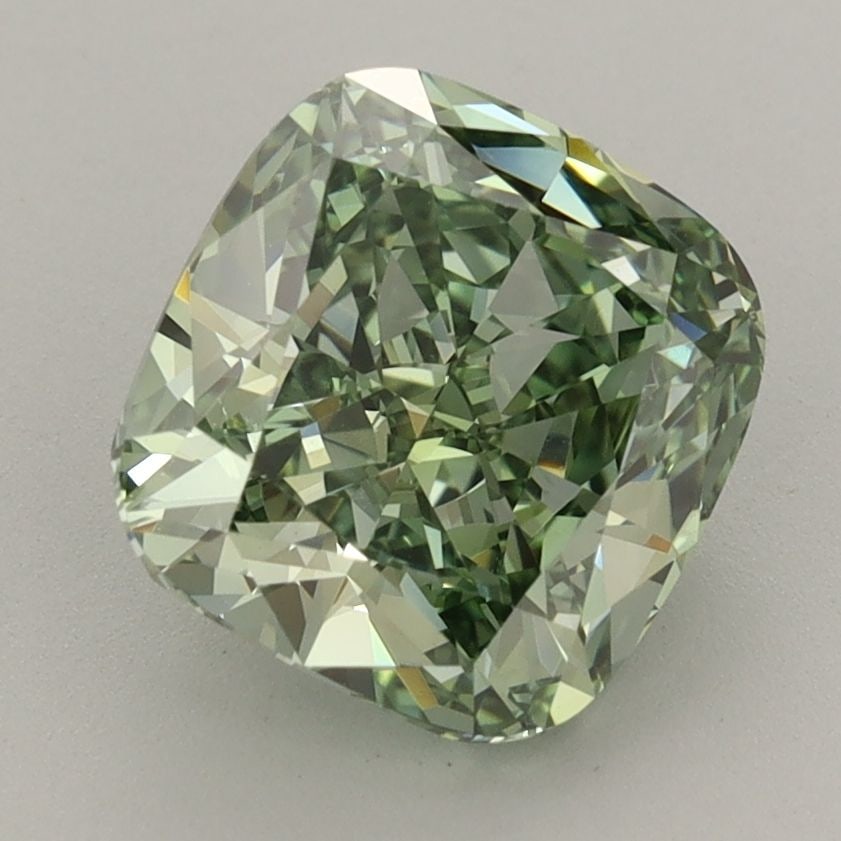 Loose Diamond - CUSHION MODIFIED 3.06ct Fancy Vivid Green VVS1: Loose Diamond - CUSHION MODIFIED 3.06ct Fancy Vivid Green VVS1 Source: This is a real non-mined Diamond that has been grown in a lab Shape: CUSHION MODIFIED Carats: 3.06 Color: Fancy Vivid Green Certi