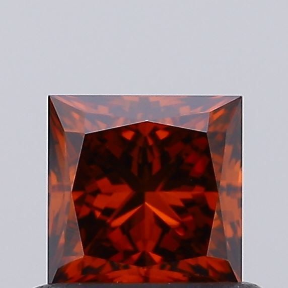 Loose Diamond - PRINCESS 0.61ct Fancy Vivid Brownish Orange VVS2: Loose Diamond - PRINCESS 0.61ct Fancy Vivid Brownish Orange VVS2 Source: This is a real non-mined Diamond that has been grown in a lab Shape: PRINCESS Carats: 0.61 Color: Fancy Vivid Brownish Orange C