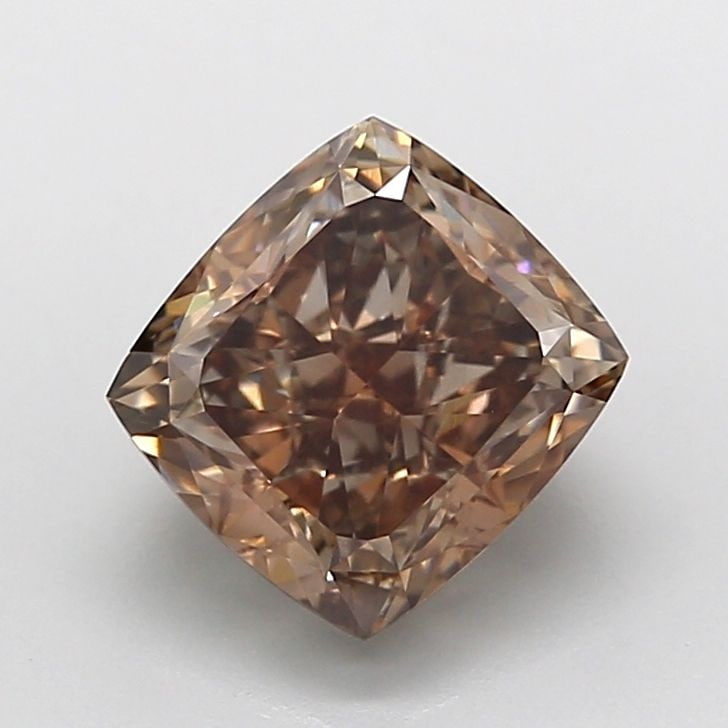Loose Diamond - CUSHION 2.31ct Fancy Light Brown VVS2: Loose Diamond - CUSHION 2.31ct Fancy Light Brown VVS2 Source: This is a real non-mined Diamond that has been grown in a lab Shape: CUSHION Carats: 2.31 Color: Fancy Light Brown Certification: IGI Vide
