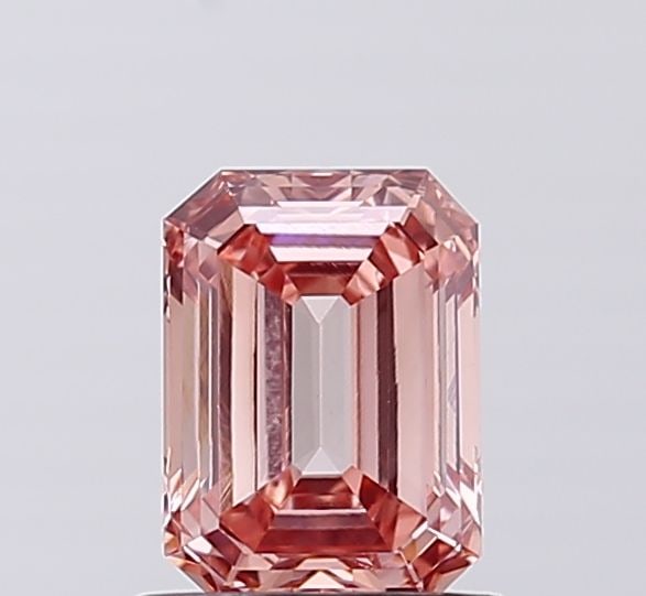 Loose Diamond - EMERALD 1.04ct Fancy Intense Brownish Pink VVS2: Loose Diamond - EMERALD 1.04ct Fancy Intense Brownish Pink VVS2 Source: This is a real non-mined Diamond that has been grown in a lab Shape: EMERALD Carats: 1.04 Color: Fancy Intense Brownish Pink Cer