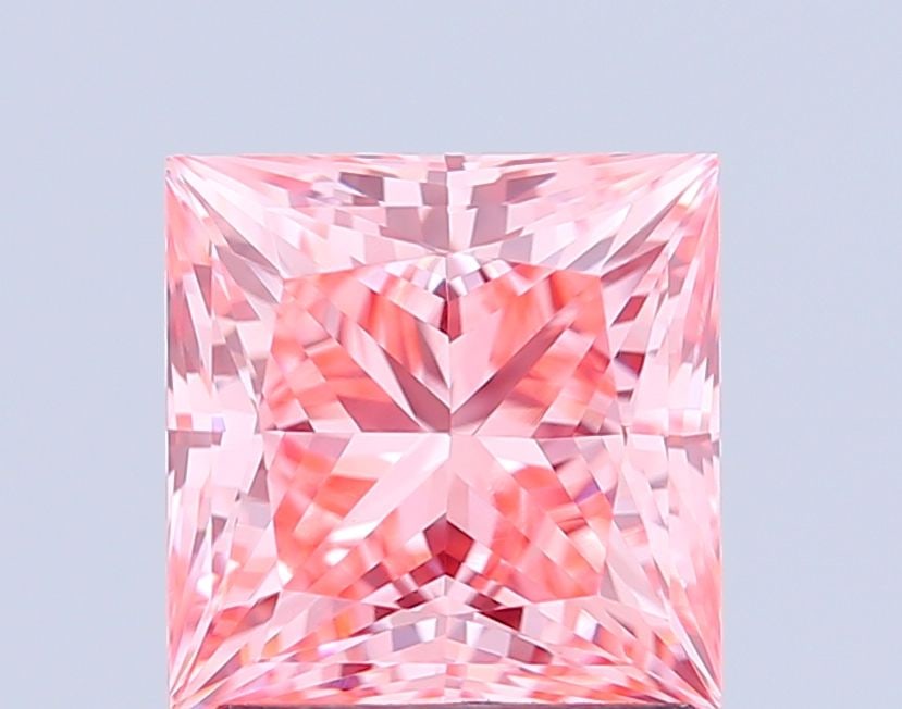 Loose Diamond - PRINCESS 1.81ct Fancy Intense Pink VVS2: Loose Diamond - PRINCESS 1.81ct Fancy Intense Pink VVS2 Source: This is a real non-mined Diamond that has been grown in a lab Shape: PRINCESS Carats: 1.81 Color: Fancy Intense Pink Certification: IGI 
