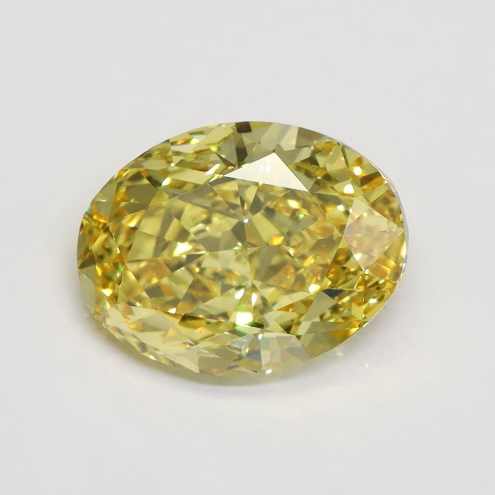 Loose Diamond - OVAL 3.54ct Fancy Intense Yellow VVS2: Loose Diamond - OVAL 3.54ct Fancy Intense Yellow VVS2 Source: This is a real non-mined Diamond that has been grown in a lab Shape: OVAL Carats: 3.54 Color: Fancy Intense Yellow Certification: IGI Vide