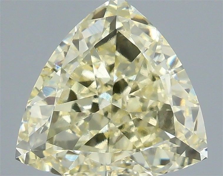 Loose Diamond - TRIANGULAR 2.1ct Fancy Light Yellow VVS2: Loose Diamond - TRIANGULAR 2.1ct Fancy Light Yellow VVS2 Source: This is a real non-mined Diamond that has been grown in a lab Shape: TRIANGULAR Carats: 2.1 Color: Fancy Light Yellow Certification: IG