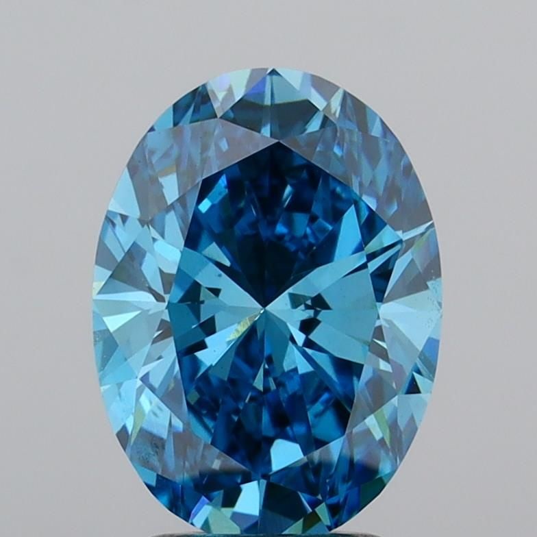 Loose Diamond - OVAL 3.01ct Fancy Vivid Blue VS1: Loose Diamond - OVAL 3.01ct Fancy Vivid Blue VS1 Source: This is a real non-mined Diamond that has been grown in a lab Shape: OVAL Carats: 3.01 Color: Fancy Vivid Blue Certification: IGI Video: