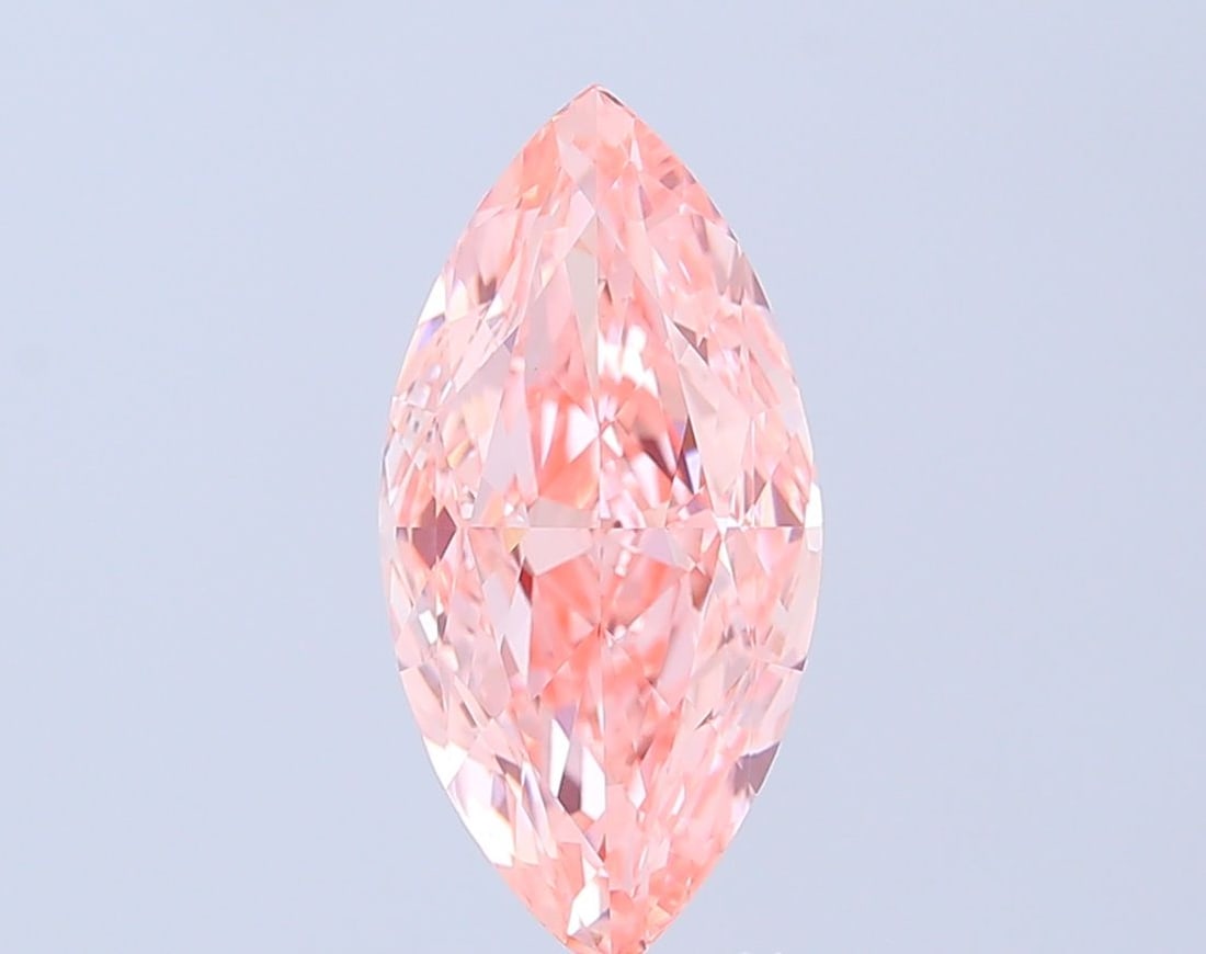 Loose Diamond - MARQUISE 3.01ct Fancy Vivid Pink VVS2: Loose Diamond - MARQUISE 3.01ct Fancy Vivid Pink VVS2 Source: This is a real non-mined Diamond that has been grown in a lab Shape: MARQUISE Carats: 3.01 Color: Fancy Vivid Pink Certification: IGI PLEA