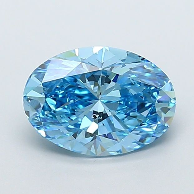Loose Diamond - OVAL 3.02ct Fancy Vivid Blue SI1: Loose Diamond - OVAL 3.02ct Fancy Vivid Blue SI1 Source: This is a real non-mined Diamond that has been grown in a lab Shape: OVAL Carats: 3.02 Color: Fancy Vivid Blue Certification: IGI Video: