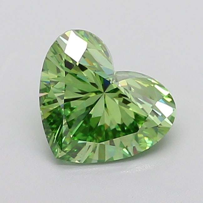 Loose Diamond - HEART 2.87ct Fancy Vivid Green VS1: Loose Diamond - HEART 2.87ct Fancy Vivid Green VS1 Source: This is a real non-mined Diamond that has been grown in a lab Shape: HEART Carats: 2.87 Color: Fancy Vivid Green Certification: IGI PLEASE NO