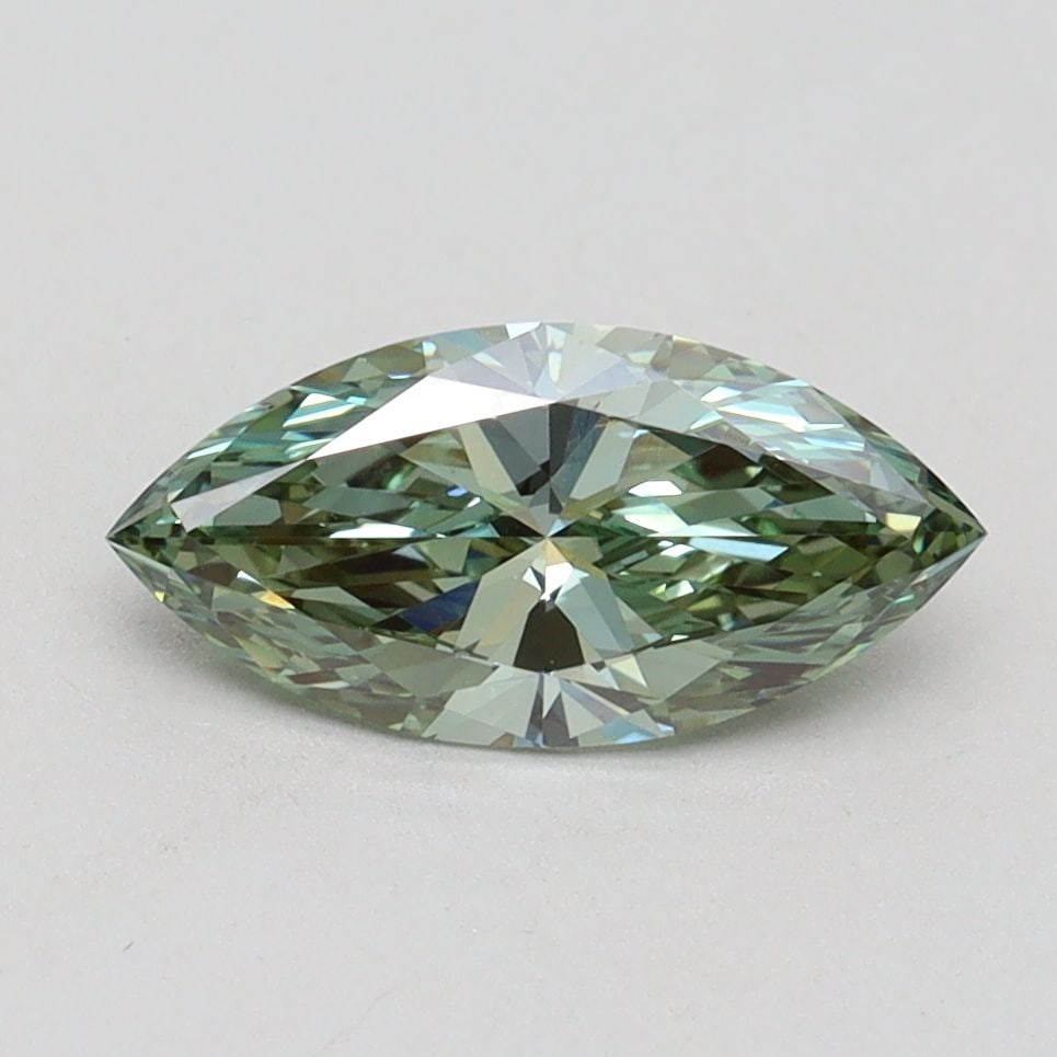 Loose Diamond - MARQUISE 1.0ct Fancy Intense Green VVS2: Loose Diamond - MARQUISE 1.0ct Fancy Intense Green VVS2 Source: This is a real non-mined Diamond that has been grown in a lab Shape: MARQUISE Carats: 1.0 Color: Fancy Intense Green Certification: IGI 