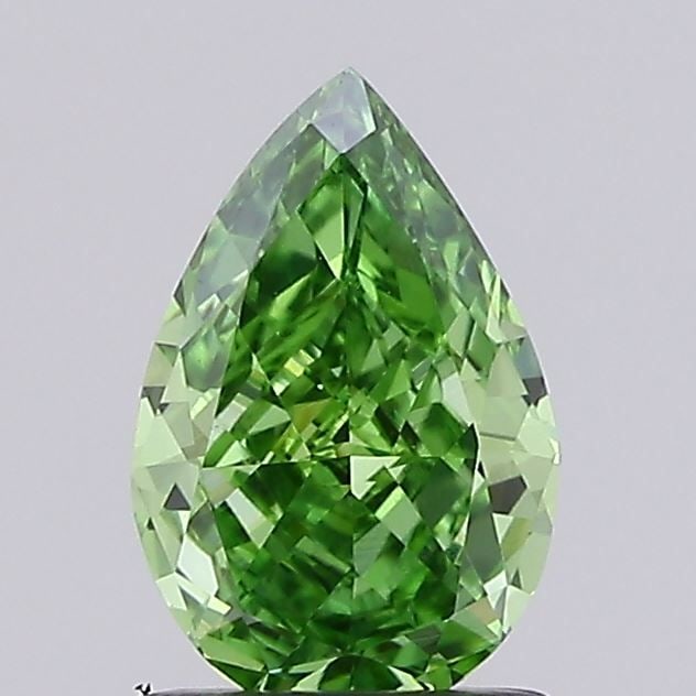 Loose Diamond - PEAR 1.1ct Fancy Vivid Green VS1: Loose Diamond - PEAR 1.1ct Fancy Vivid Green VS1 Source: This is a real non-mined Diamond that has been grown in a lab Shape: PEAR Carats: 1.1 Color: Fancy Vivid Green Certification: IGI Video: