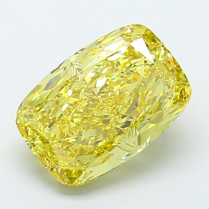 Loose Diamond - CUSHION MODIFIED 6.03ct Fancy Vivid Yellow VS2: Loose Diamond - CUSHION MODIFIED 6.03ct Fancy Vivid Yellow VS2 Source: This is a real non-mined Diamond that has been grown in a lab Shape: CUSHION MODIFIED Carats: 6.03 Color: Fancy Vivid Yellow Cert