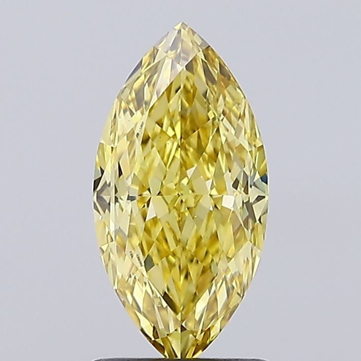 Loose Diamond - MARQUISE 1.57ct Fancy Intense Yellow VVS2: Loose Diamond - MARQUISE 1.57ct Fancy Intense Yellow VVS2 Source: This is a real non-mined Diamond that has been grown in a lab Shape: MARQUISE Carats: 1.57 Color: Fancy Intense Yellow Certification: 