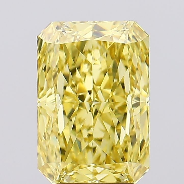 Loose Diamond - RADIANT 4.14ct Fancy Vivid Yellow VS2: Loose Diamond - RADIANT 4.14ct Fancy Vivid Yellow VS2 Source: This is a real non-mined Diamond that has been grown in a lab Shape: RADIANT Carats: 4.14 Color: Fancy Vivid Yellow Certification: IGI