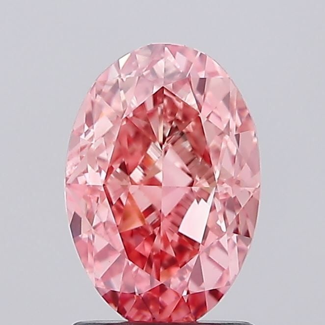 Loose Diamond - OVAL 1.85ct Fancy Intense Pink VS1: Loose Diamond - OVAL 1.85ct Fancy Intense Pink VS1 Source: This is a real non-mined Diamond that has been grown in a lab Shape: OVAL Carats: 1.85 Color: Fancy Intense Pink Certification: NONE Video: