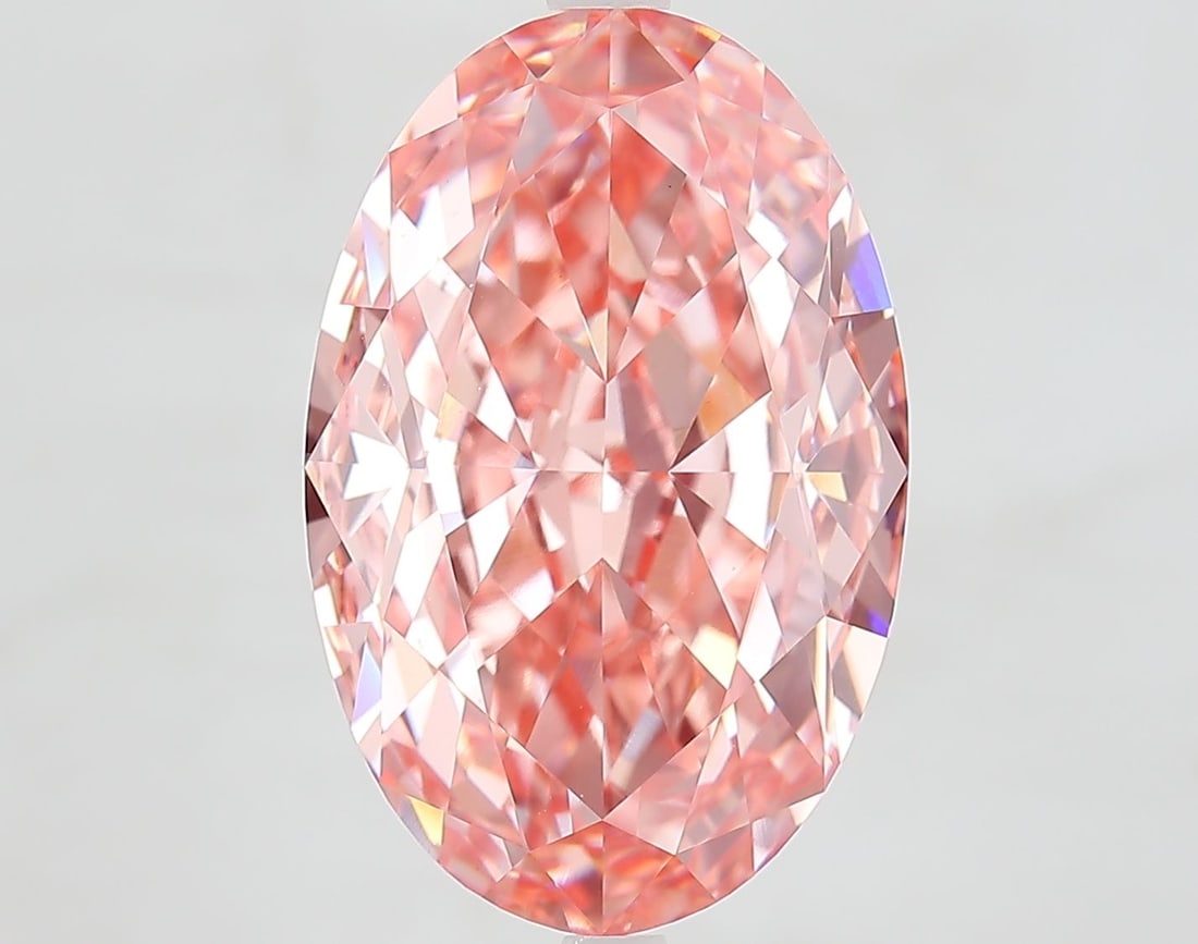 Loose Diamond - OVAL 10.09ct Fancy Vivid Pink VVS2: Loose Diamond - OVAL 10.09ct Fancy Vivid Pink VVS2 Source: This is a real non-mined Diamond that has been grown in a lab Shape: OVAL Carats: 10.09 Color: Fancy Vivid Pink Certification: IGI PLEASE NOT