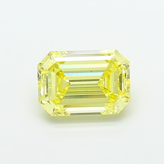 Loose Diamond - EMERALD 2.43ct Fancy Intense Yellow VS2: Loose Diamond - EMERALD 2.43ct Fancy Intense Yellow VS2 Source: This is a real non-mined Diamond that has been grown in a lab Shape: EMERALD Carats: 2.43 Color: Fancy Intense Yellow Certification: IGI