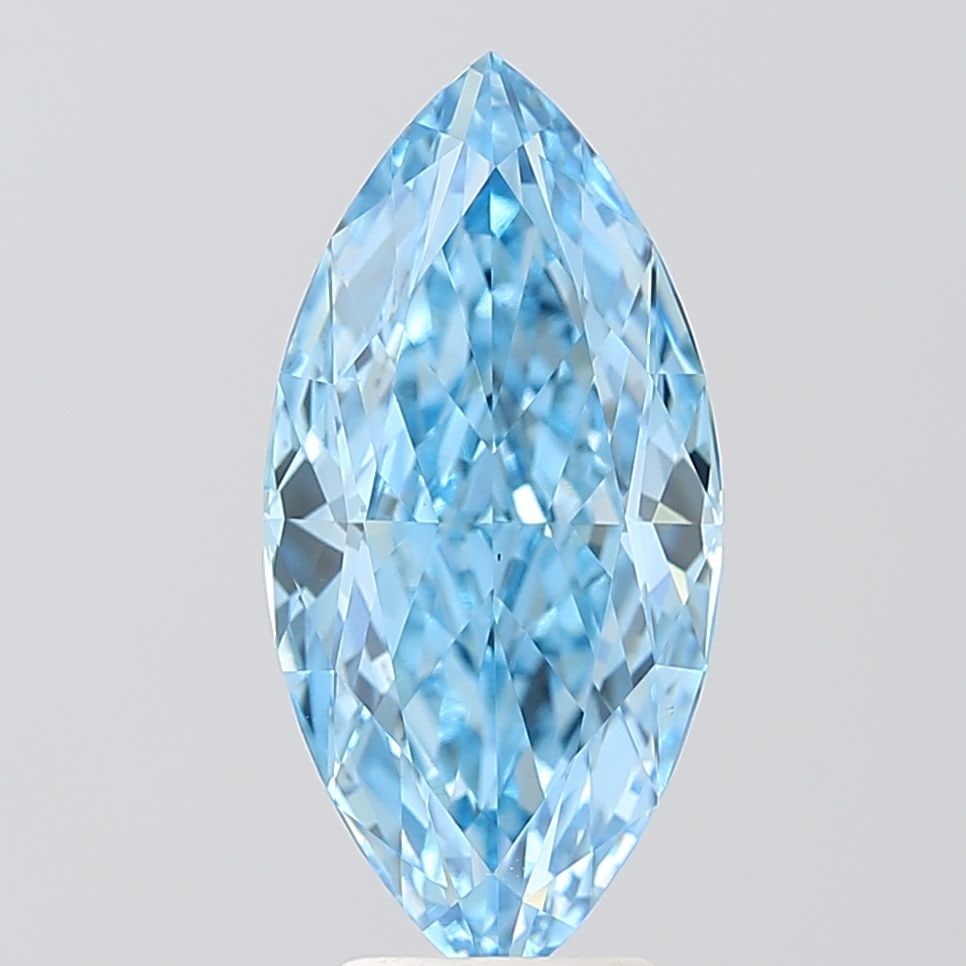 Loose Diamond - MARQUISE 4.2ct Fancy Vivid Blue VS1: Loose Diamond - MARQUISE 4.2ct Fancy Vivid Blue VS1 Source: This is a real non-mined Diamond that has been grown in a lab Shape: MARQUISE Carats: 4.2 Color: Fancy Vivid Blue Certification: IGI Video: